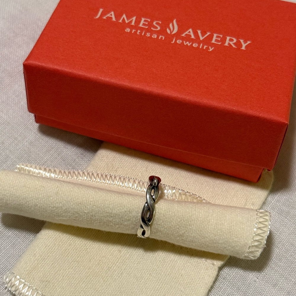 Retired James Avery Silver Braided Ring